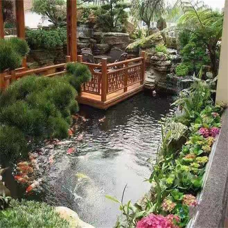 茶陵大型庭院假山鱼池景观设计